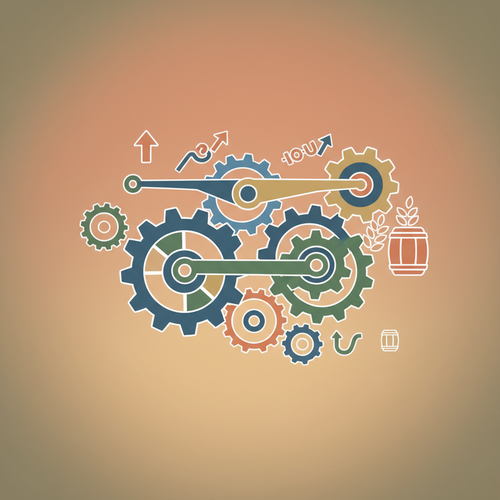 Flat design illustration representing the intricate nature of understanding derivatives in finance.
