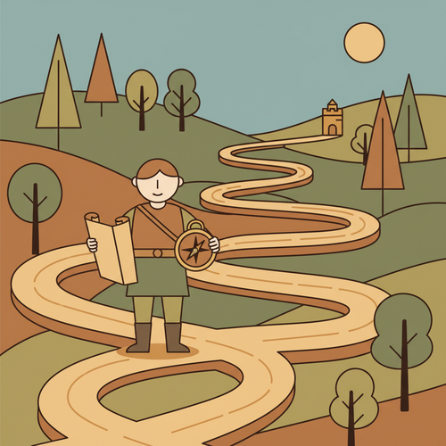 Illustration of a student navigating FAFSA common mistakes with a map and compass, symbolizing guidance and avoiding pitfalls.