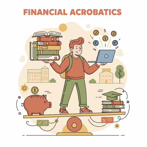 College student leveraging diverse income streams through strategic side hustles.