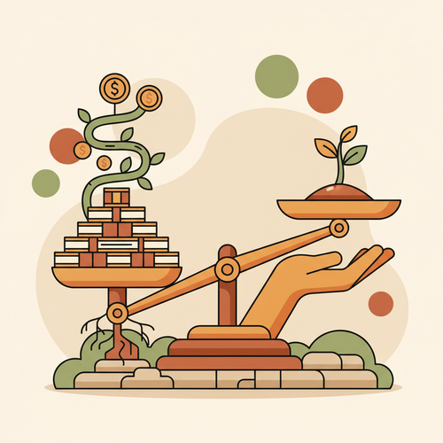 Flat design illustration of early-career liquidity preservation supporting algorithmic asset diversification strategies.