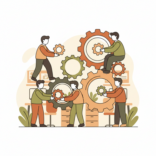 Illustration of strategic labor competence protocols enhancing intellectual asset creation within corporate ecosystems through optimized human capital.