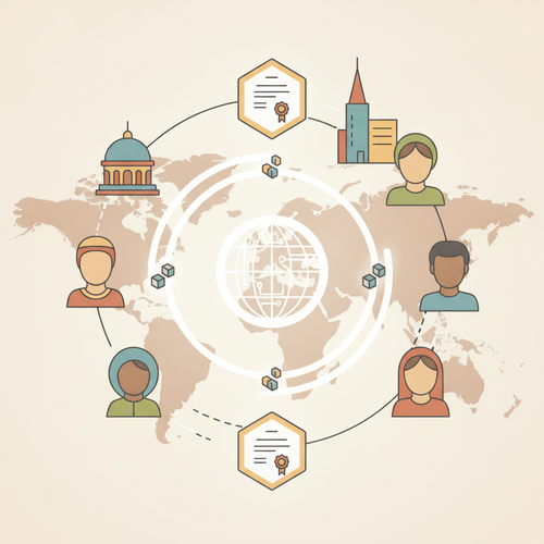 Decentralized academic certification frameworks leveraging blockchain technology for secure, globally verifiable educational credentials and open academic resources.