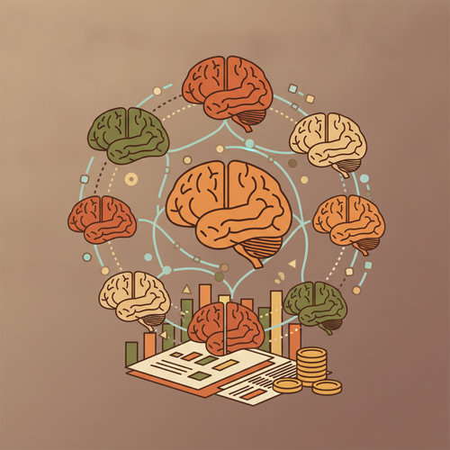 Decentralized Knowledge Frameworks optimize human capital through networked intelligence and shared data, symbolizing future economic efficiency.