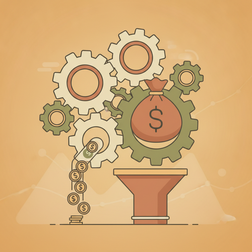 Conceptual illustration depicting strategic fiscal deferment and robust obligation liability management through a complex financial mechanism.