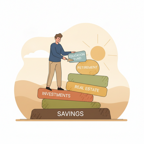 Early Career Wealth Management Strategies illustrating foundational liquidity and private asset growth.