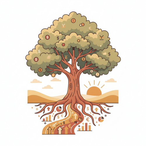 Illustrative representation of quantitative endowment allocation strategies leading to alternative yield maximization and robust portfolio growth.