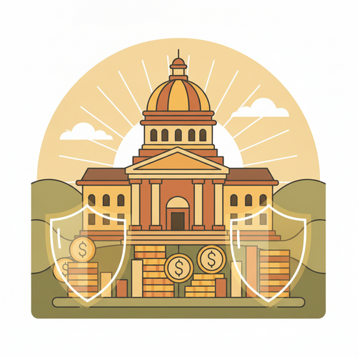 Conceptual illustration of a strong university endowment portfolio, demonstrating capital efficiency through risk hedging and diversified alternative asset allocation.