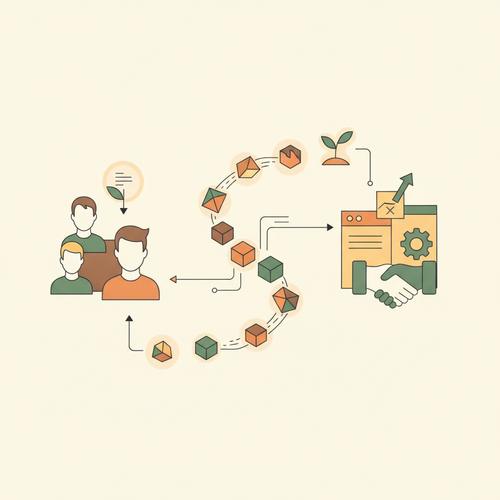 Decentralized Micro Credential Networks validating skills on a blockchain, illustrating asymmetric upskilling strategies for career advancement in a professional context.
