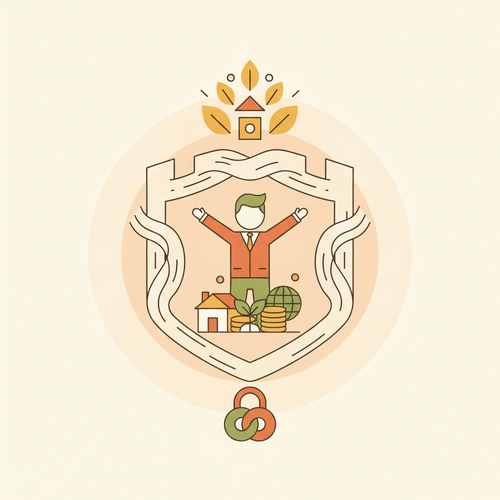 Conceptual illustration of discretionary asset retention frameworks for executive alumni, depicting strategic wealth accumulation and preservation.