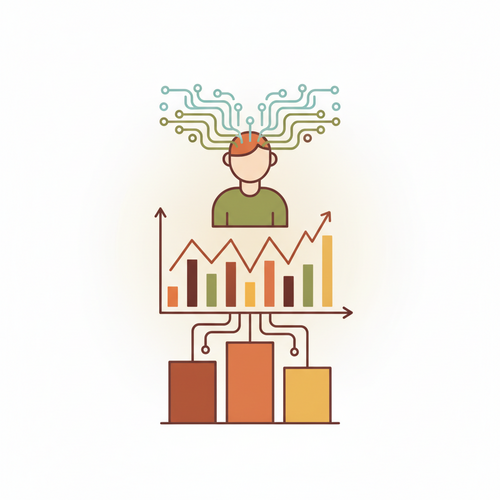 Illustration of human capital-backed securities (HCBS) frameworks, showing a person's skills generating financial data that flows into structured finance tranches, representing income-share securitization.