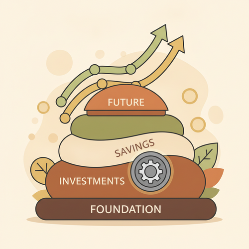 Illustration depicting layered financial assets growing within a secure, transparent structure, symbolizing Private Placement Life Insurance for generational wealth preservation.