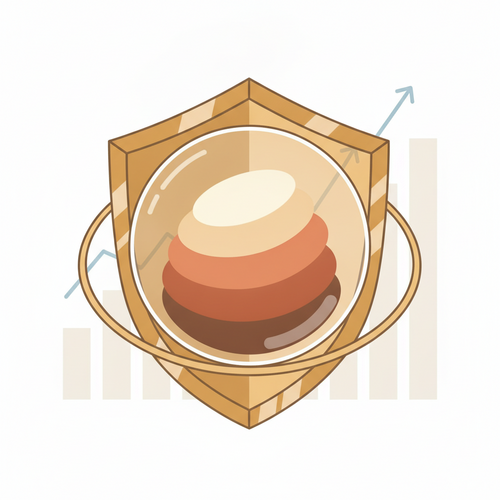 Abstract illustration of executive deferred compensation architectures, showing layered assets growing, representing tax-deferred capital accumulation and robust security measures.